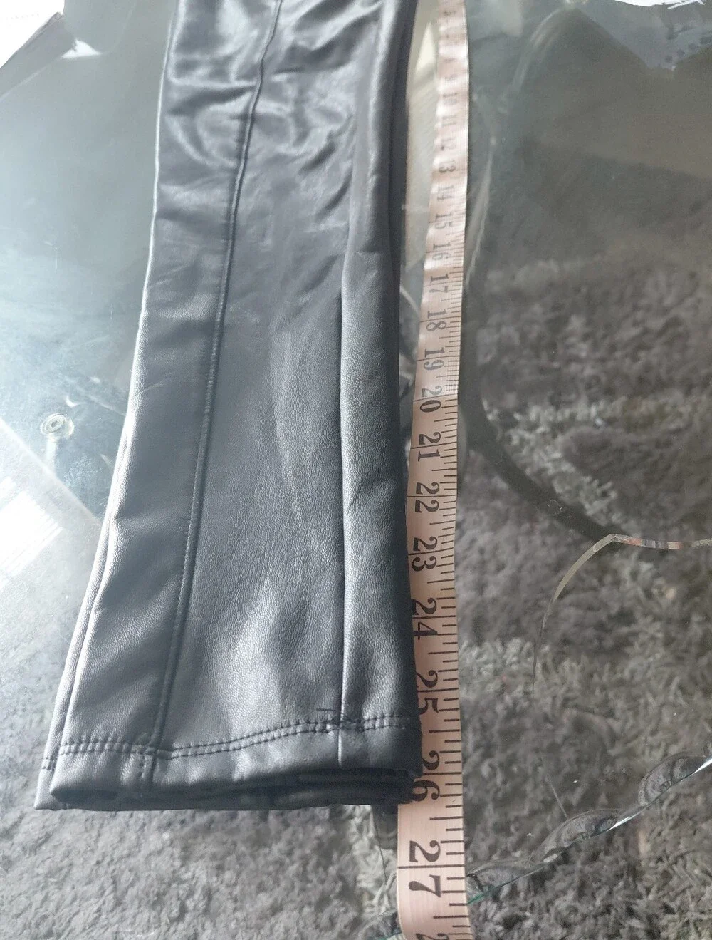 Haute Monde Women's Black Faux Leather Corset Top Pants Romper Size S